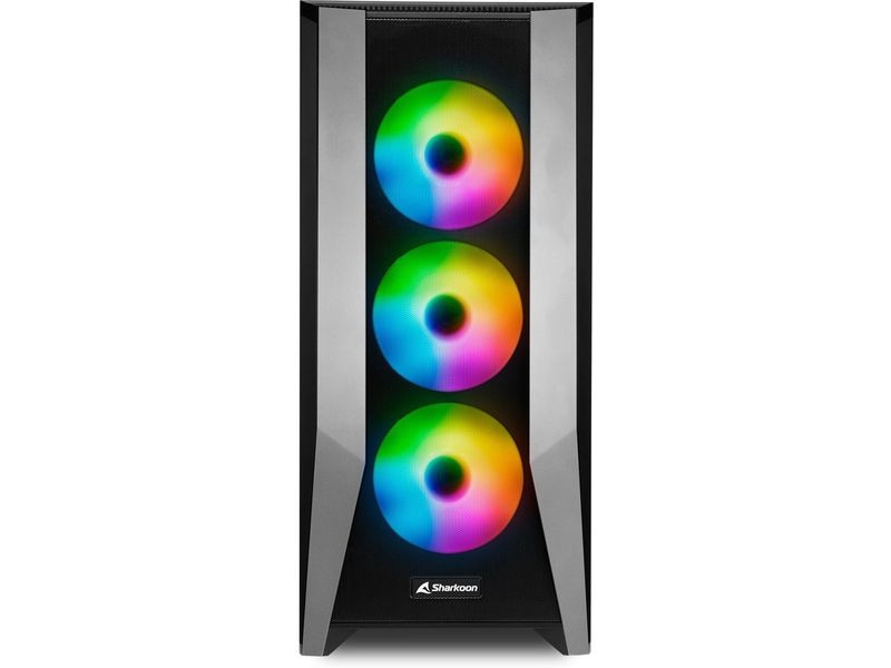 Sharkoon PC-Gehäuse TG7M RGB Gaming-Mini-Tower mit Sichtfenster und RGB-Beleuchtung