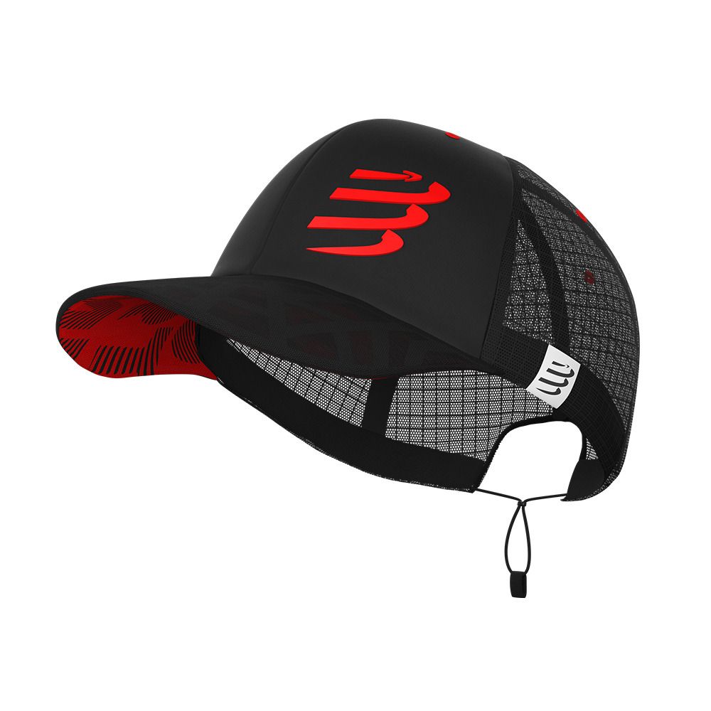 Compressport RACING TRUCKER - Casquette black/red