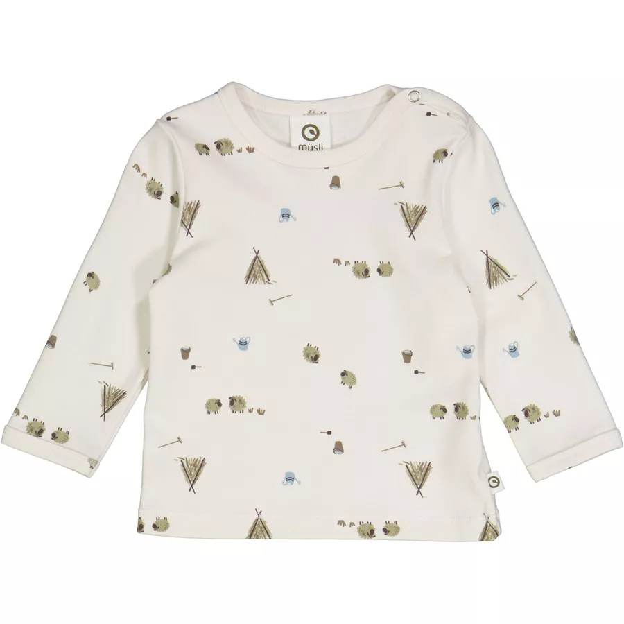 Müsli Babylangarmshirt creamgreenblue
