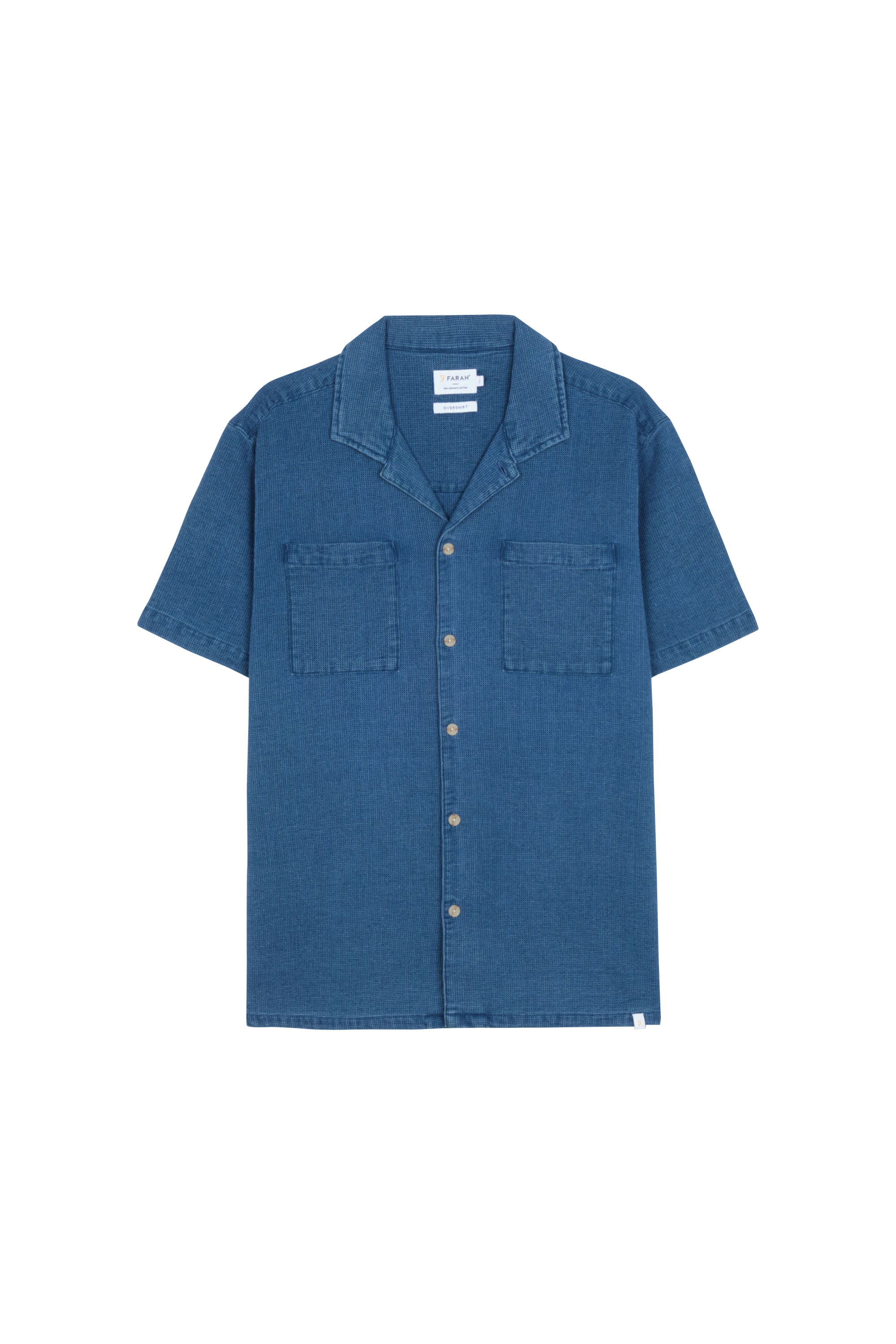 FARAH Chemise  BREWER CHECK LS B Bleu