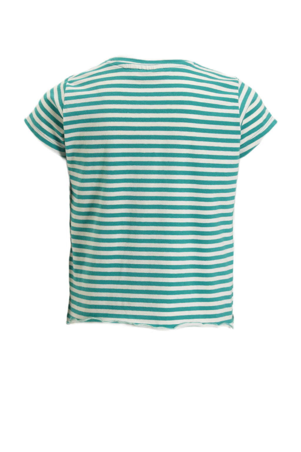 Orange Stars gestreept T-shirt Marjon groen/ecru