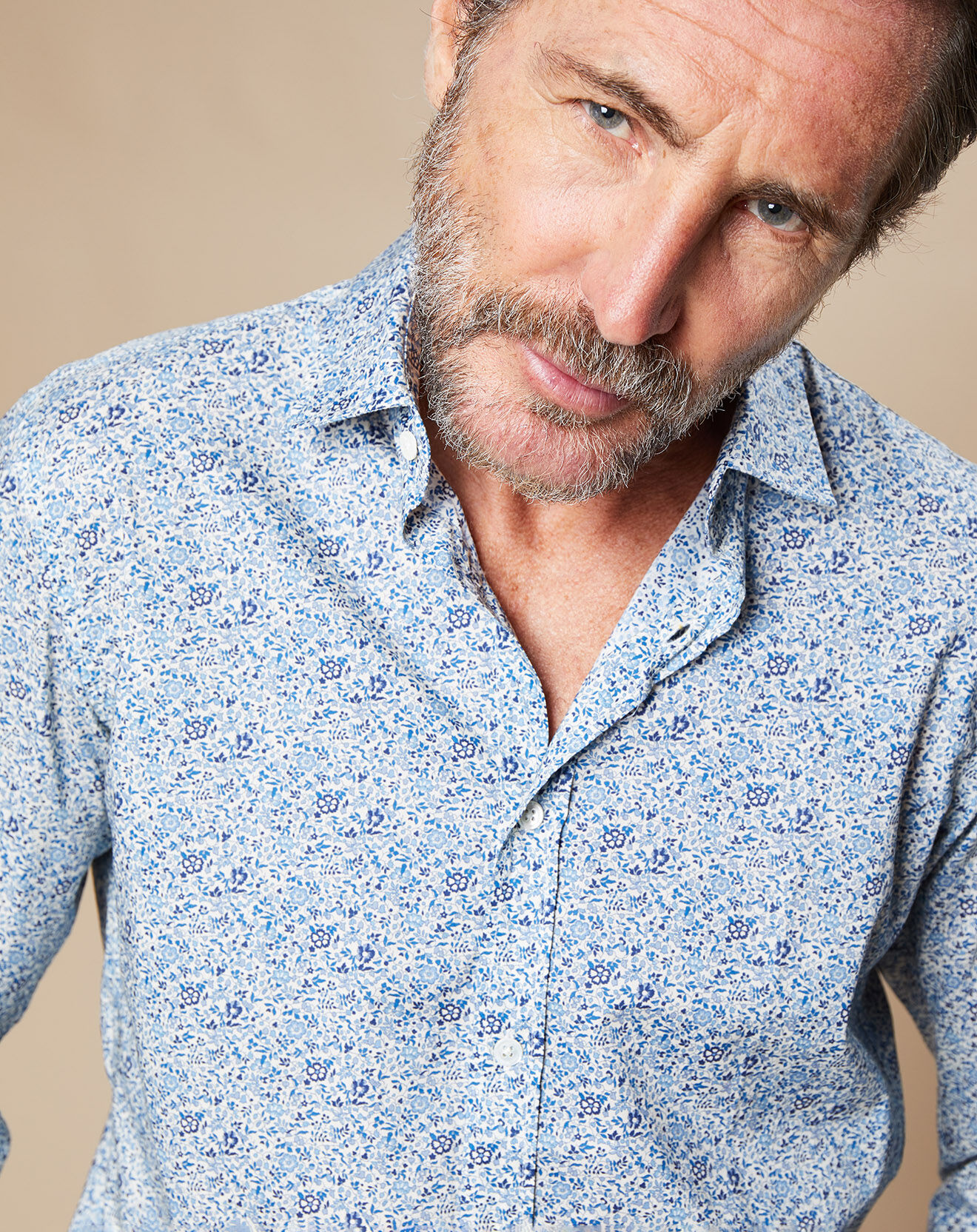 Hartford Chemise Slim Sammy imprimée marine/indigo/denim