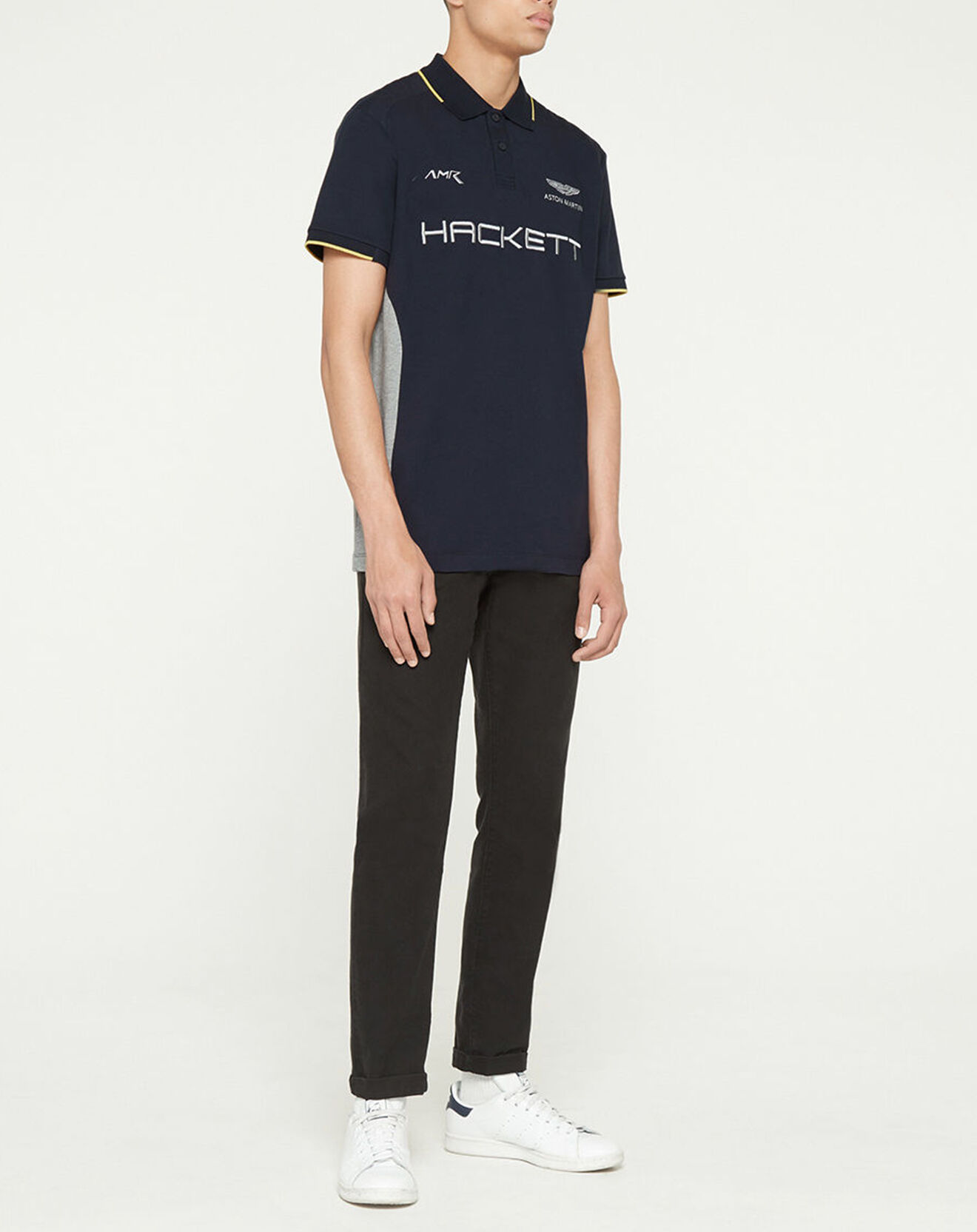Hackett London Polo Classic Fit Aston Martin Racing mix bleu/gris