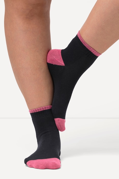 Kurzschaftsocken, 2er-Pack, Farbakzente