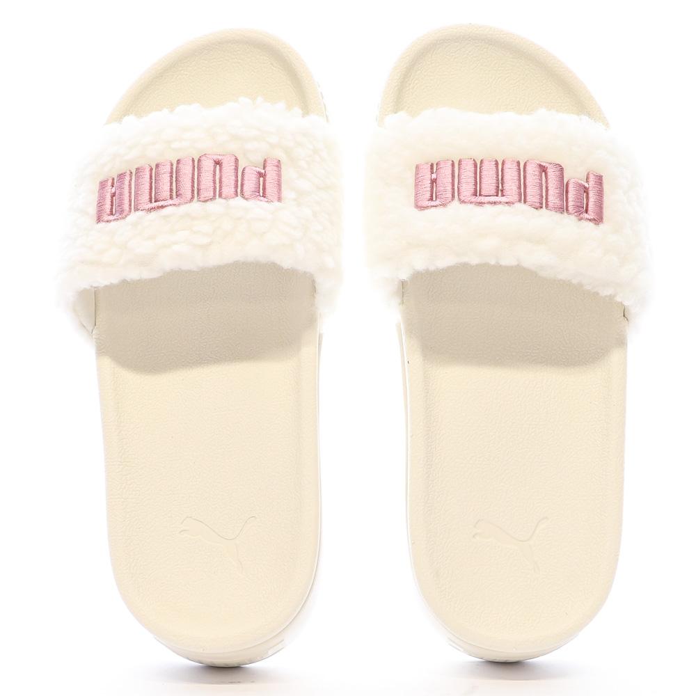 Puma Claquettes Blanches/Roses Femme Puma Marshmal