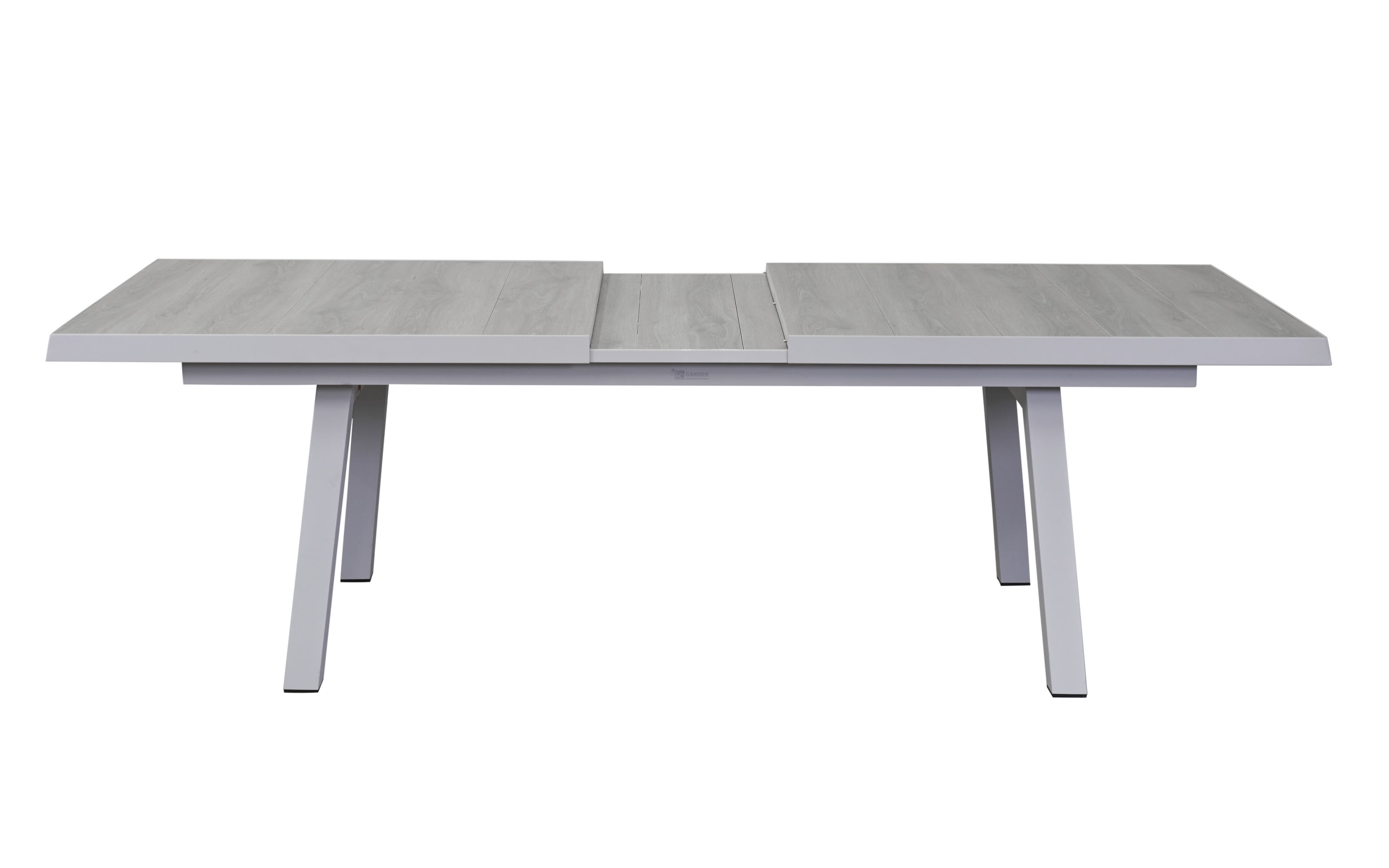 Ausziehtisch Keromo, white teak, Aluminiumgestell