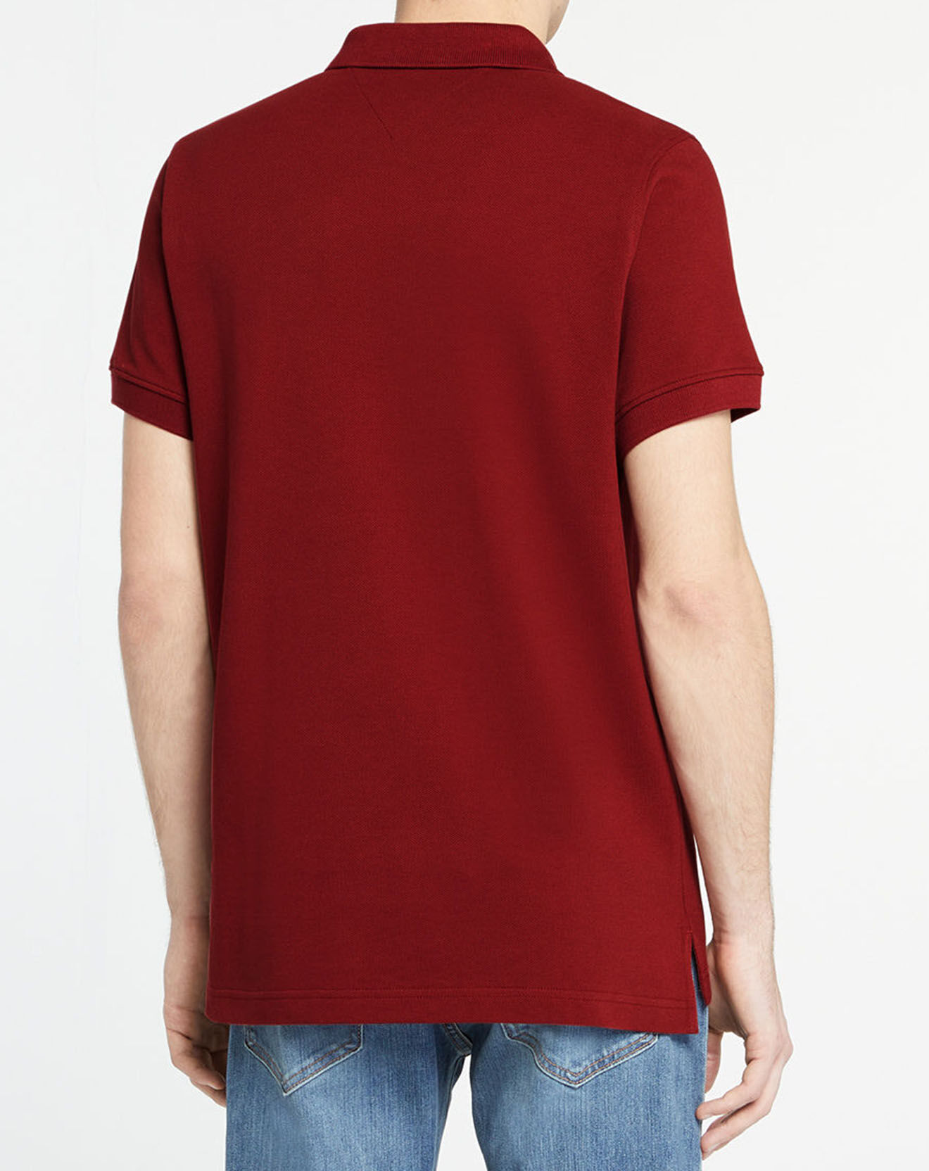 Tommy Jeans Polo Tommy Badge bordeaux
