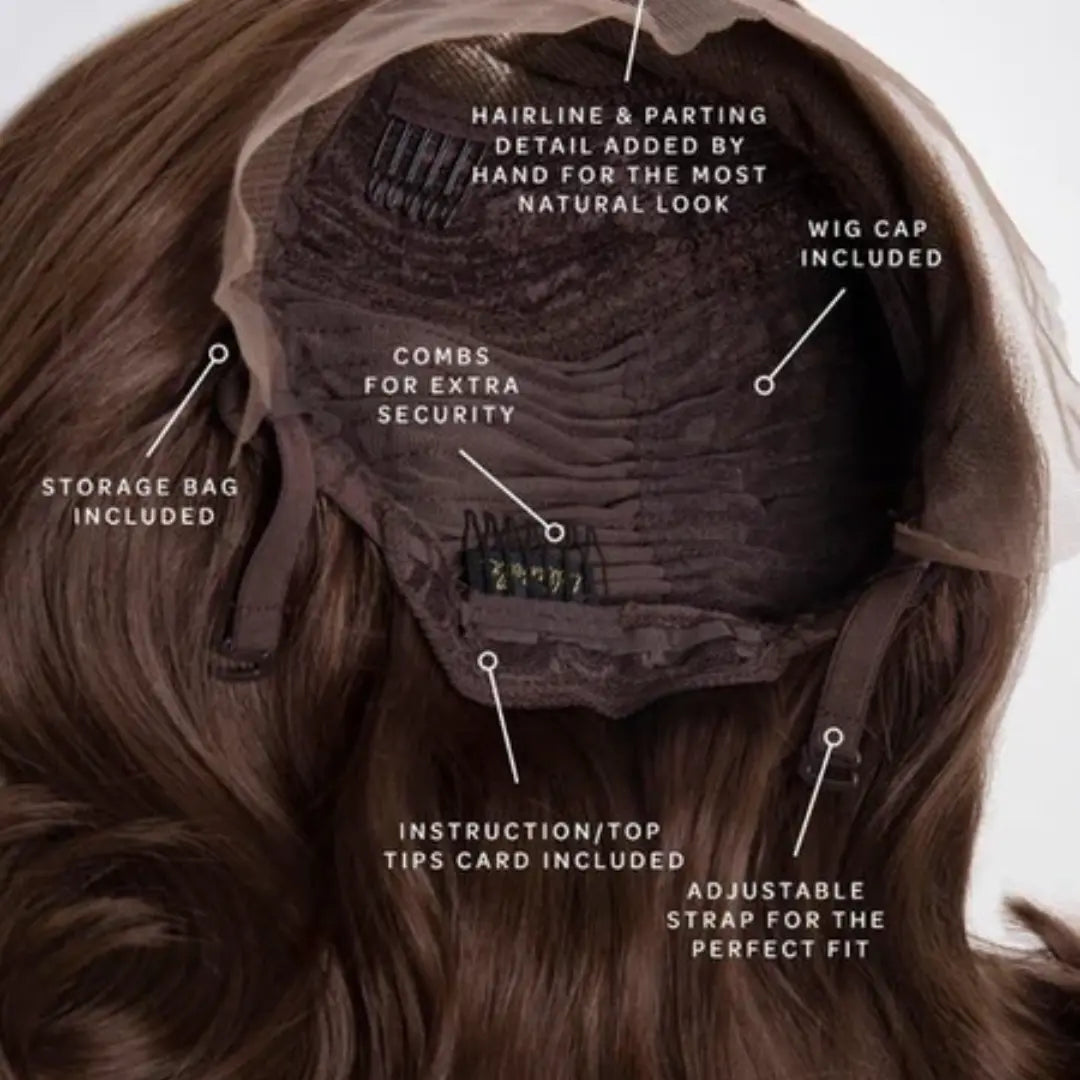 The Renée Chestnut Brown Curved Lob Lace Front Wig