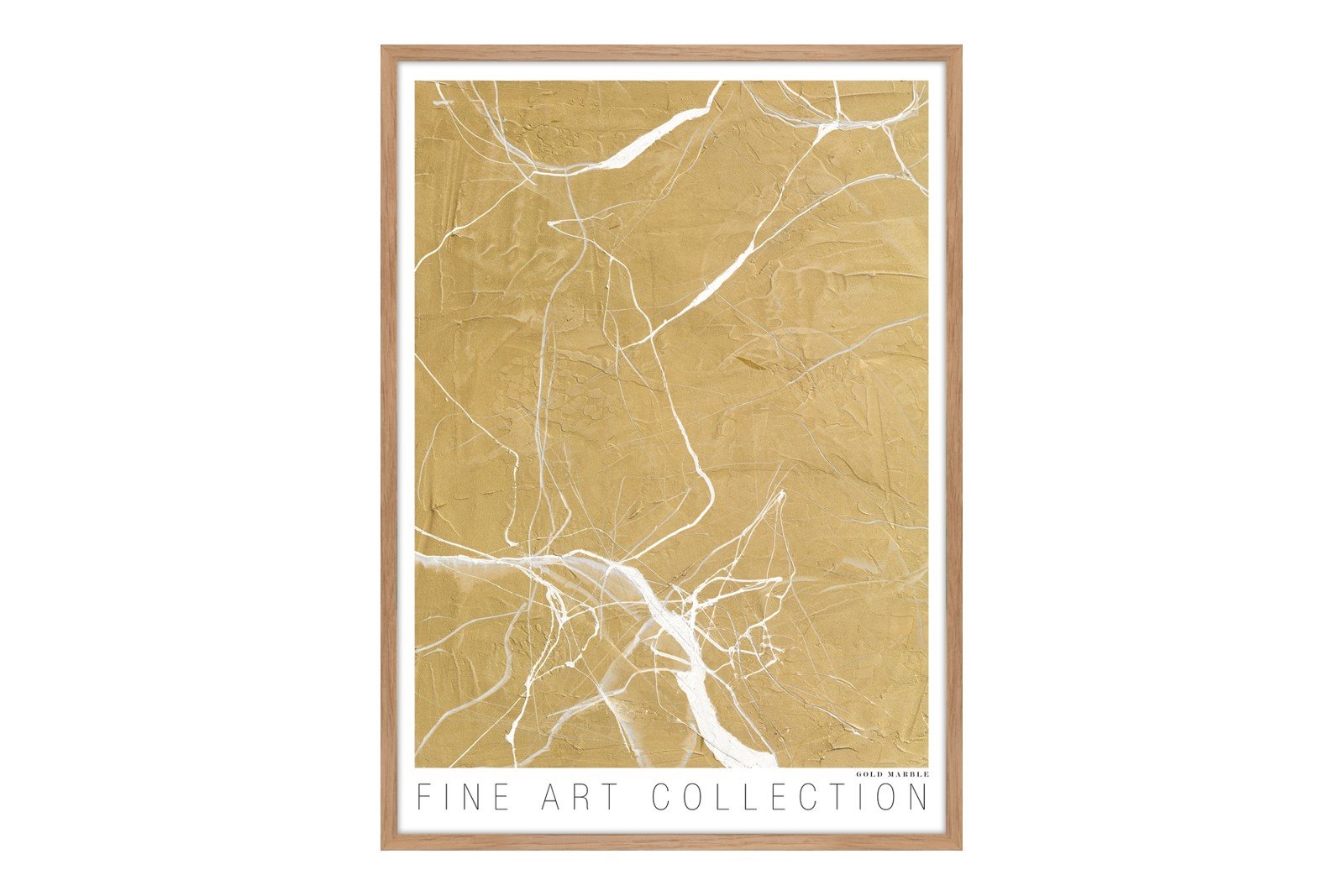 Gold Marble 50x70 cm Oak Frame