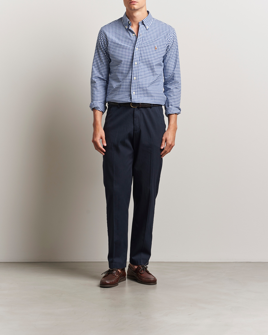 Polo Ralph Lauren Custom Fit Oxford Gingham Shirt Blue/White
