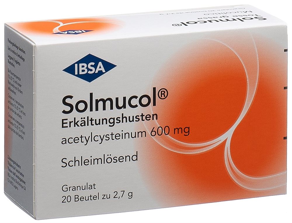 SOLMUCOL Erkältungshusten Gran 600 mg Btl 20 Stk