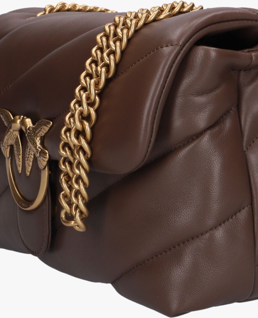 bruine pinko schoudertas love puff classic