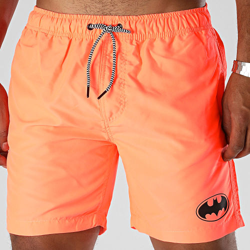 Short De Bain Logo Orange Fluo