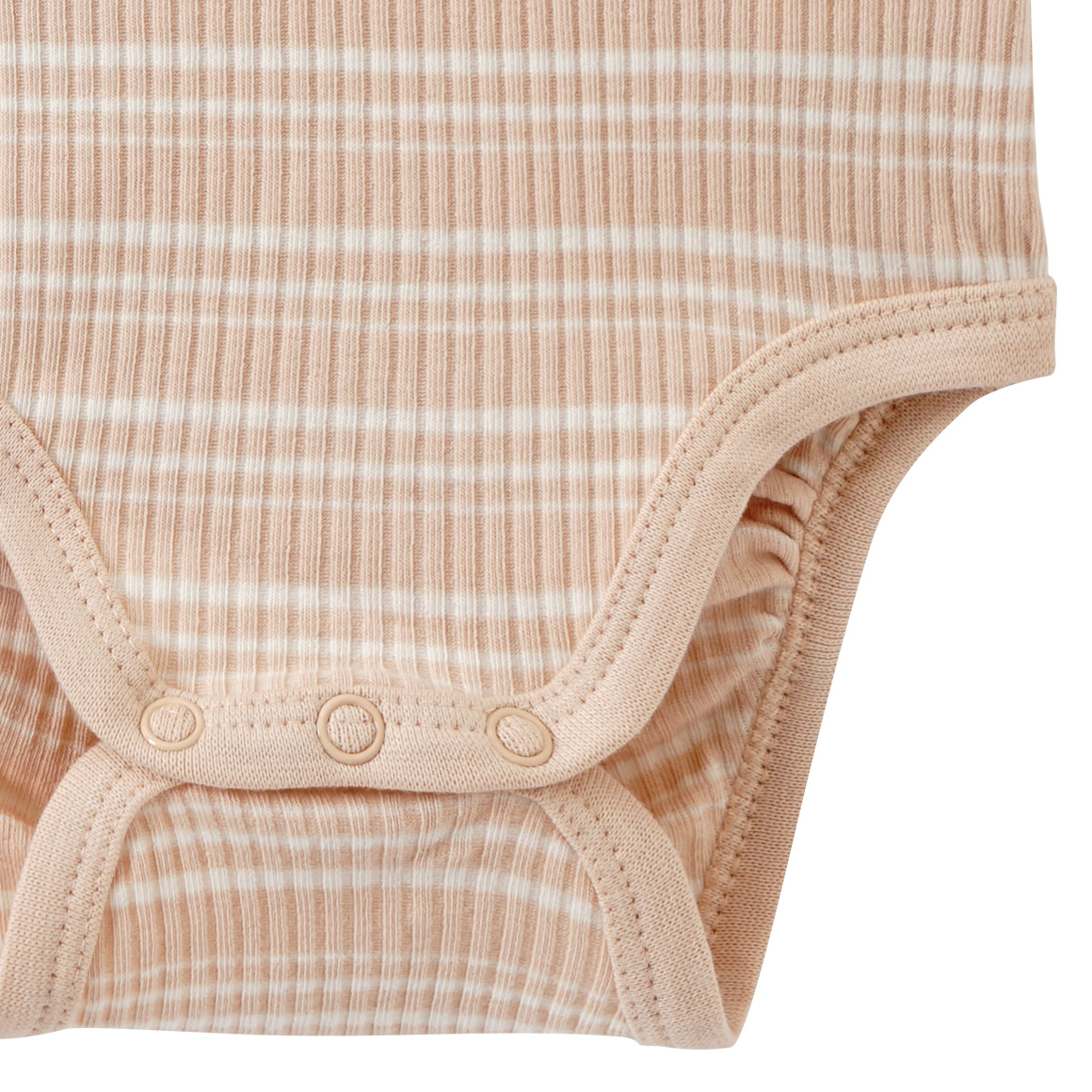 Topomini Pure Collection Baby Body mit Rippstruktur beige / weiss