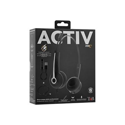 T'nB ACTIV 200S - casque filaire avec micro - noir