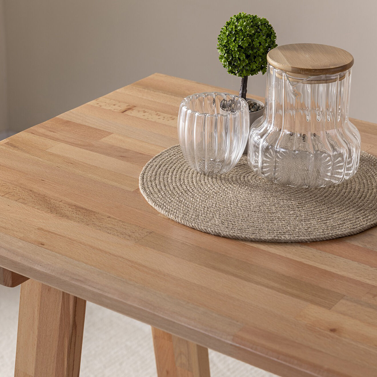 Homitis Table à manger Hestia hêtre - 116x60x100 cm