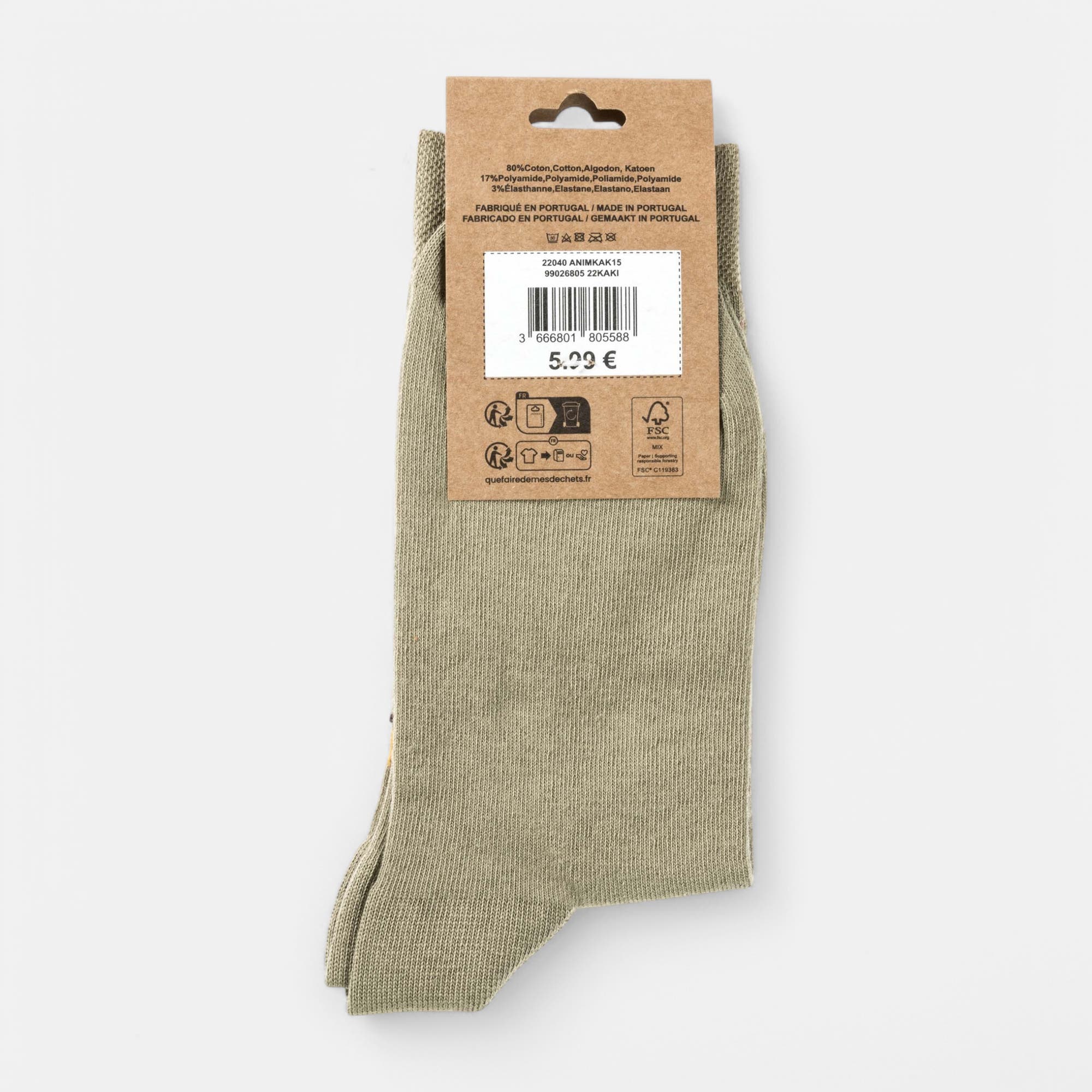 Chaussettes Homme kaki
