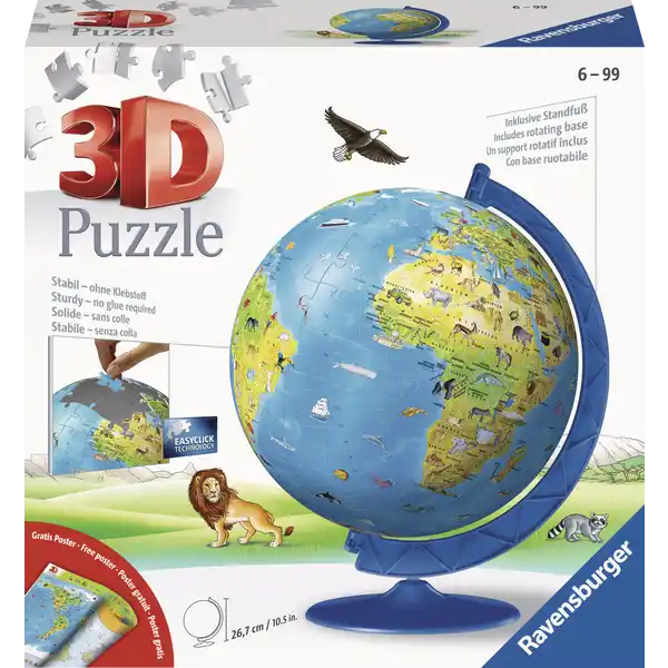 3D Puzzle Kinderglobus