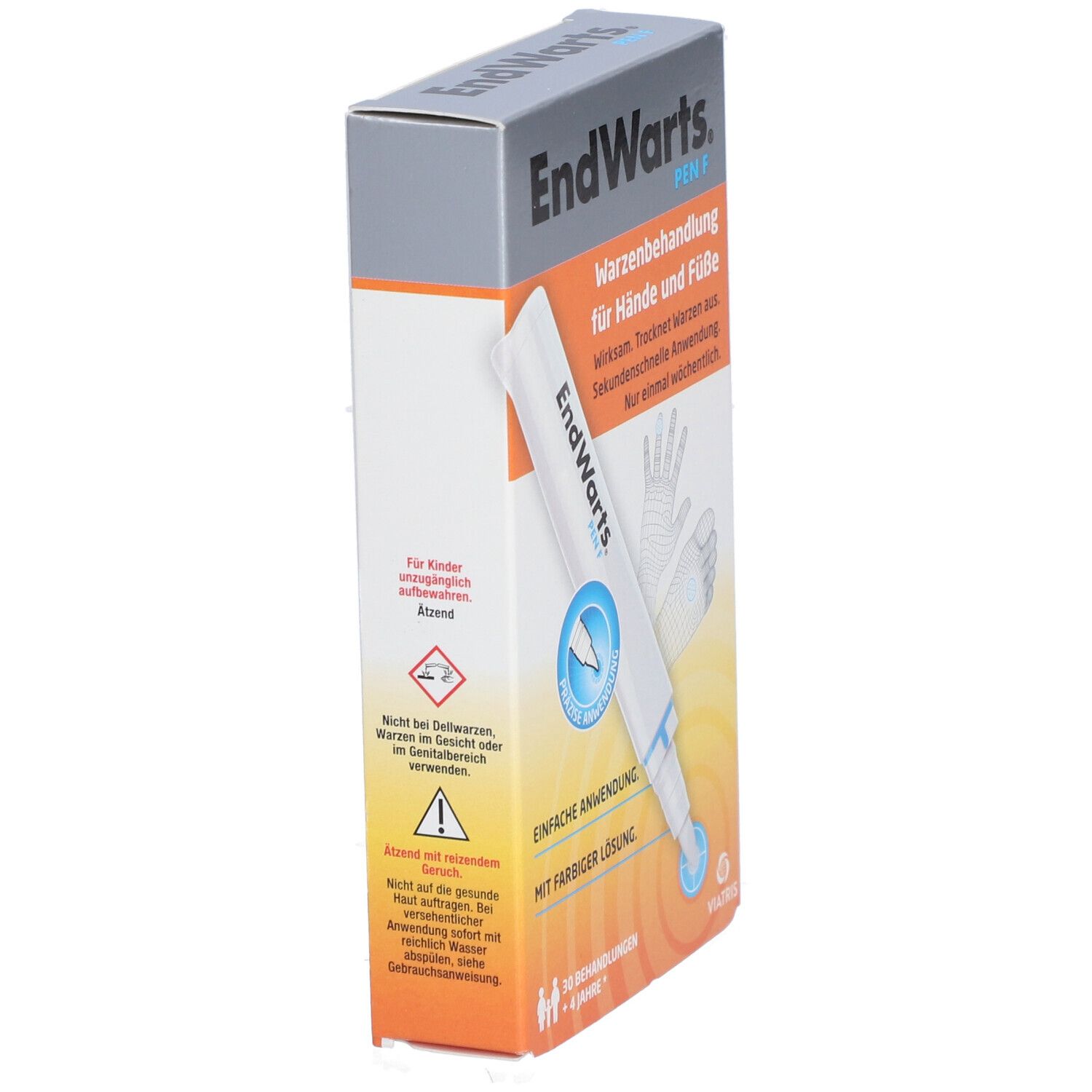 EndWarts PEN F: Warzen entfernen, Warzenentferner mit Ameisensäure, zur Warzenentfernung, Stift für ca. 30 Behandlungen