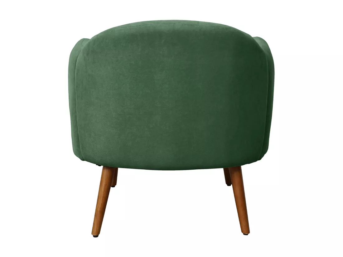 Fauteuil rembourré accoudoirs moderne vert foncé
