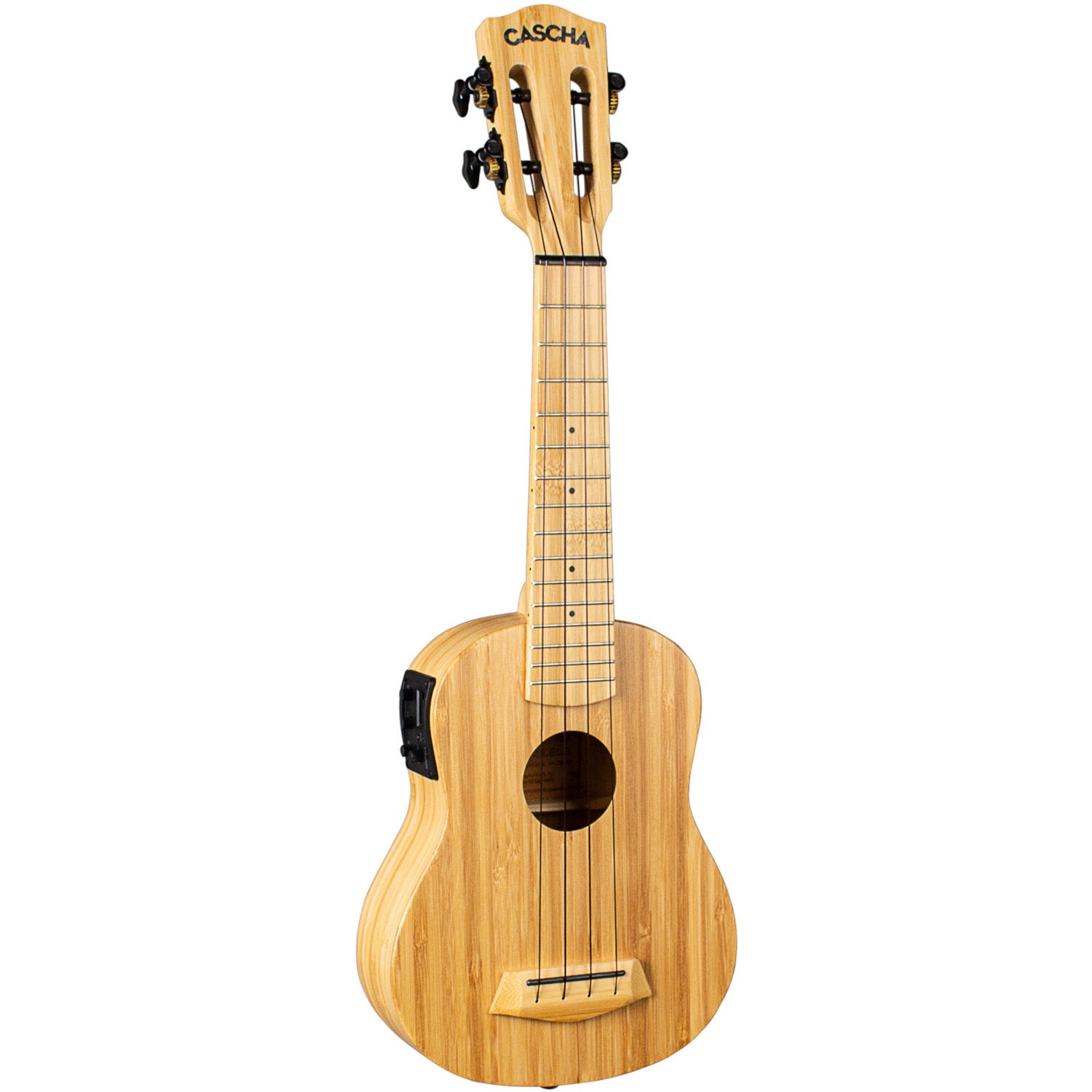 Cascha HH 2312E Bamboo Natural E/A sopraan ukelele set