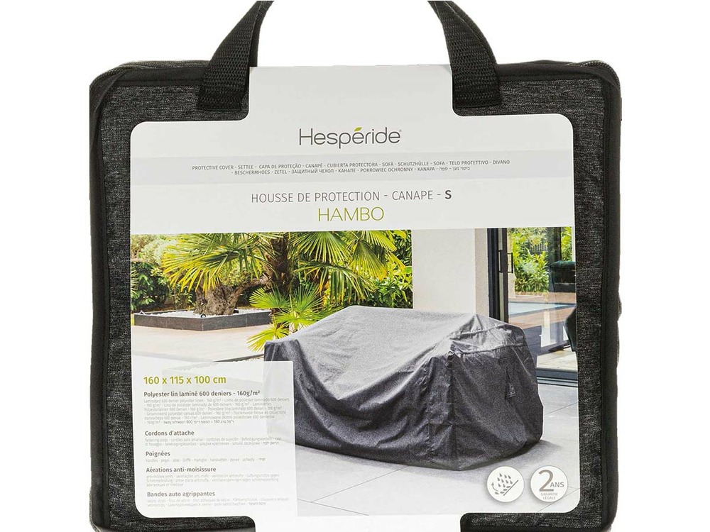 Housse pour canapé hambo s gris - 160 x 115 x 100 cm