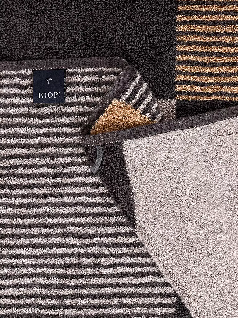 JOOP Duschtuch 80x150cm DIVIDED SQUARES Stein grau