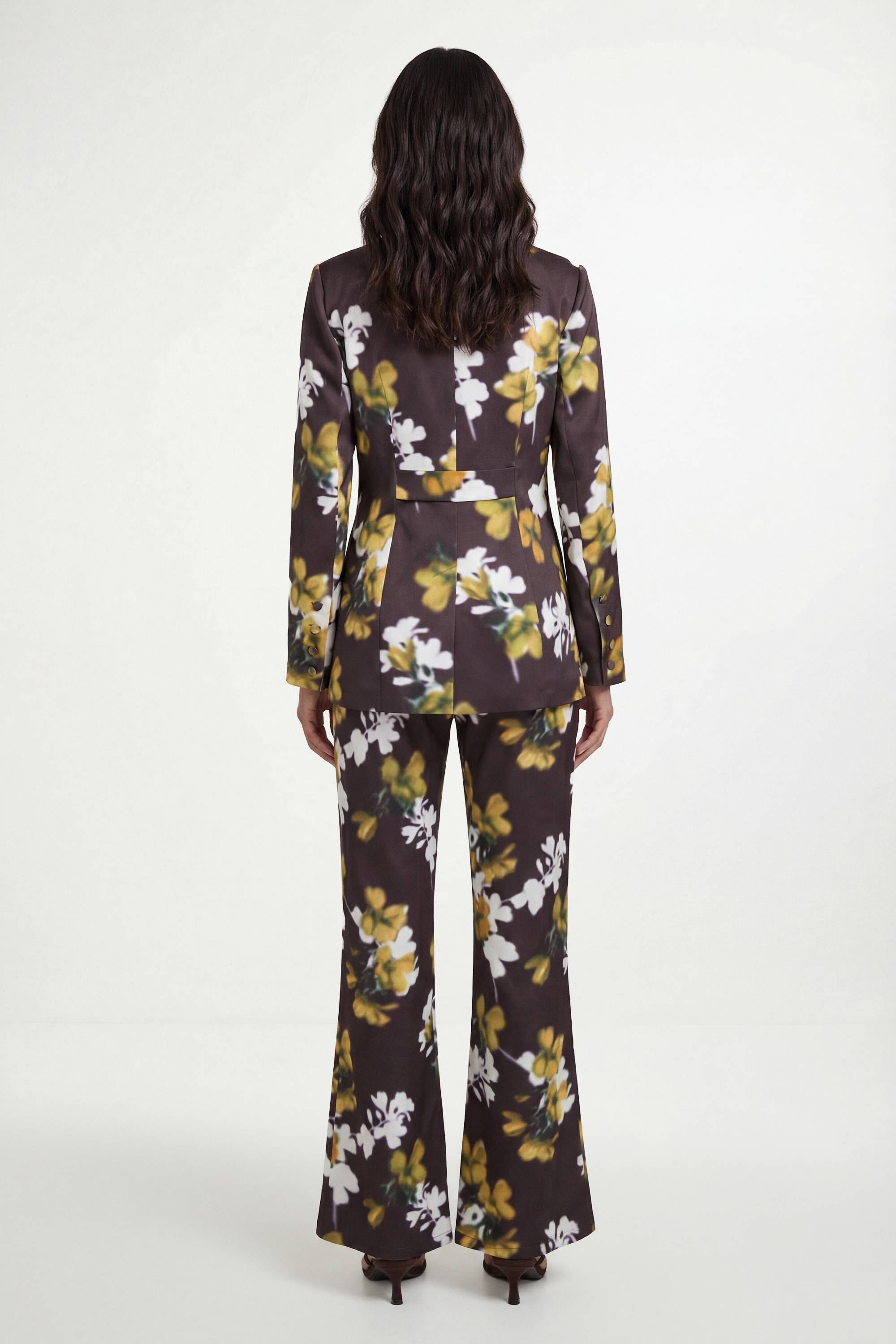 Wallis Ensemble Coordonné Pantalon Large Fleuri En Satin