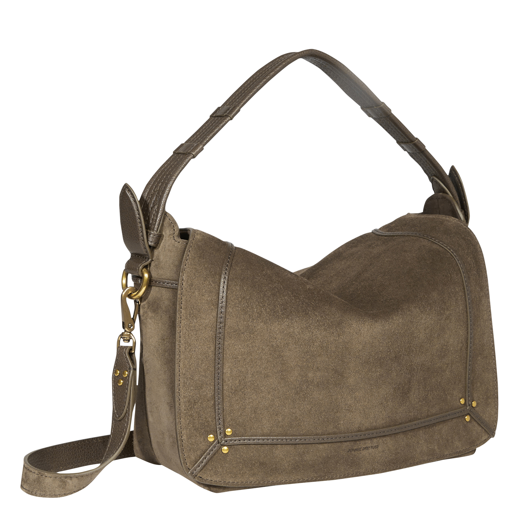 PEPITO M - Sac besace en cuir velours| Kaki