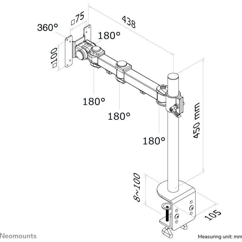 Neomounts FPMA-D960 Support d'écran à fixer 10-30