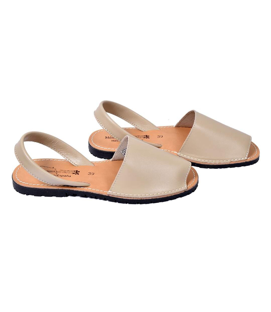 Sandale Nu Pieds Femme PREMIUM CUIR- Chaussure d'été Qualité et Confort - 550 TAUPE
