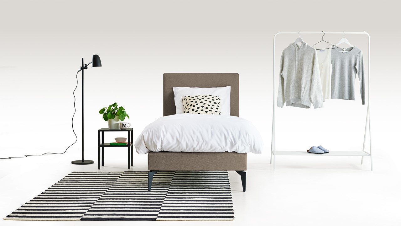 Boxspring Cisano met Silver Pocket Deluxe Foam matras taupe