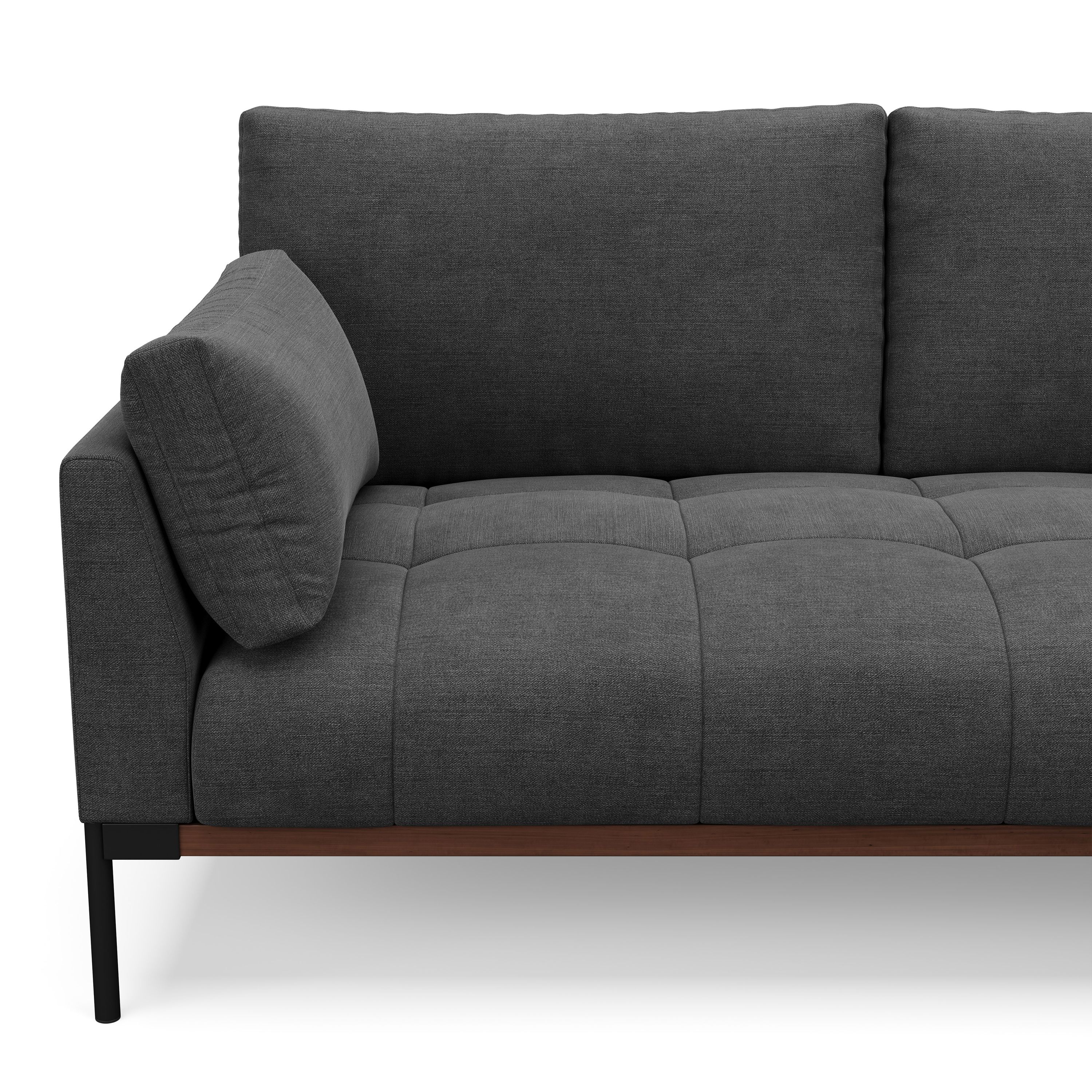 Ecksofa TIMBER rechts anthrazit