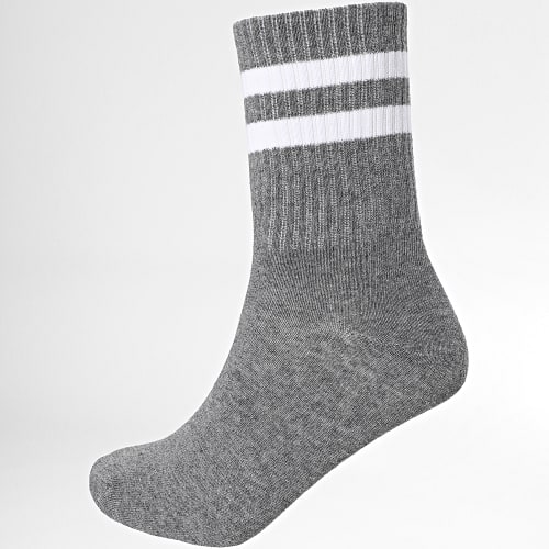 Lot De 5 Paires De Chaussettes Stripe Noir Blanc Gris Chiné