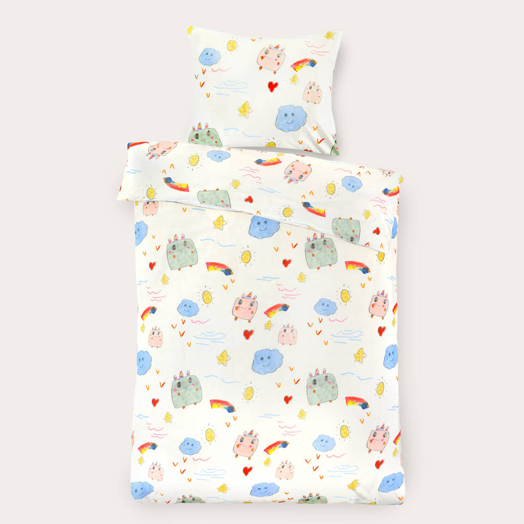 katoenen dekbedovertrek kinderbed (120x150)