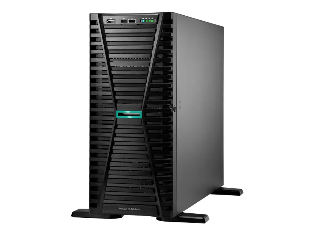 HPE ProLiant ML110 Gen11 - Server - tower 4.5U - envejs - 1 x Xeon Silver 4510 / op til 4.1 GHz - RAM 64 GB - SATA/SAS/PCI Express - hot-swap 2.5