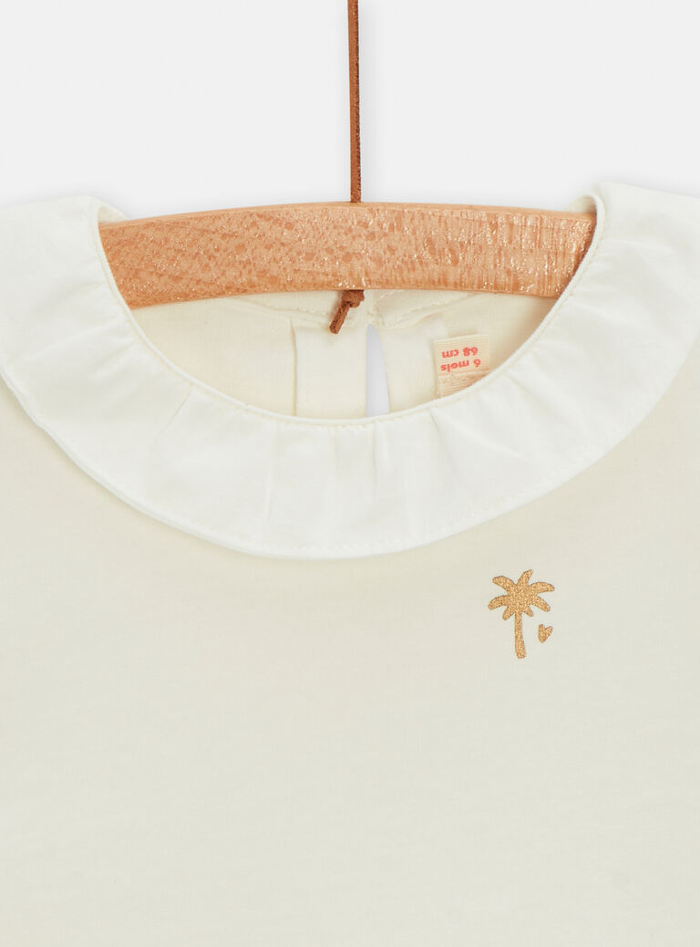 Brassière écrue unie pour bébé fille