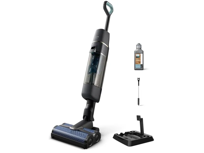 Philips AquaTrio 7000 Series XW7110 - Gulvrenser - stav - uden pose - ledningsfri - dark gray/champagne
