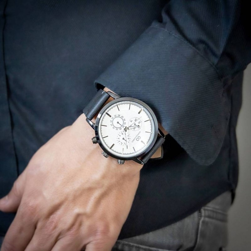 Montre Homme GIORGIO bracelet Cuir Noir