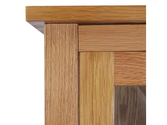 Bibliothèque avec 4 portes 90x35x200 cm Bois de chêne et verre