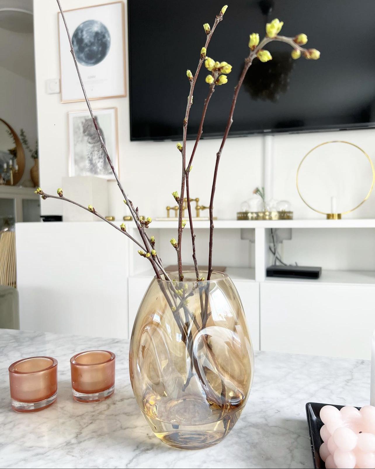 Bloemenvaas GERAKINI Glas 20 cm Oranje