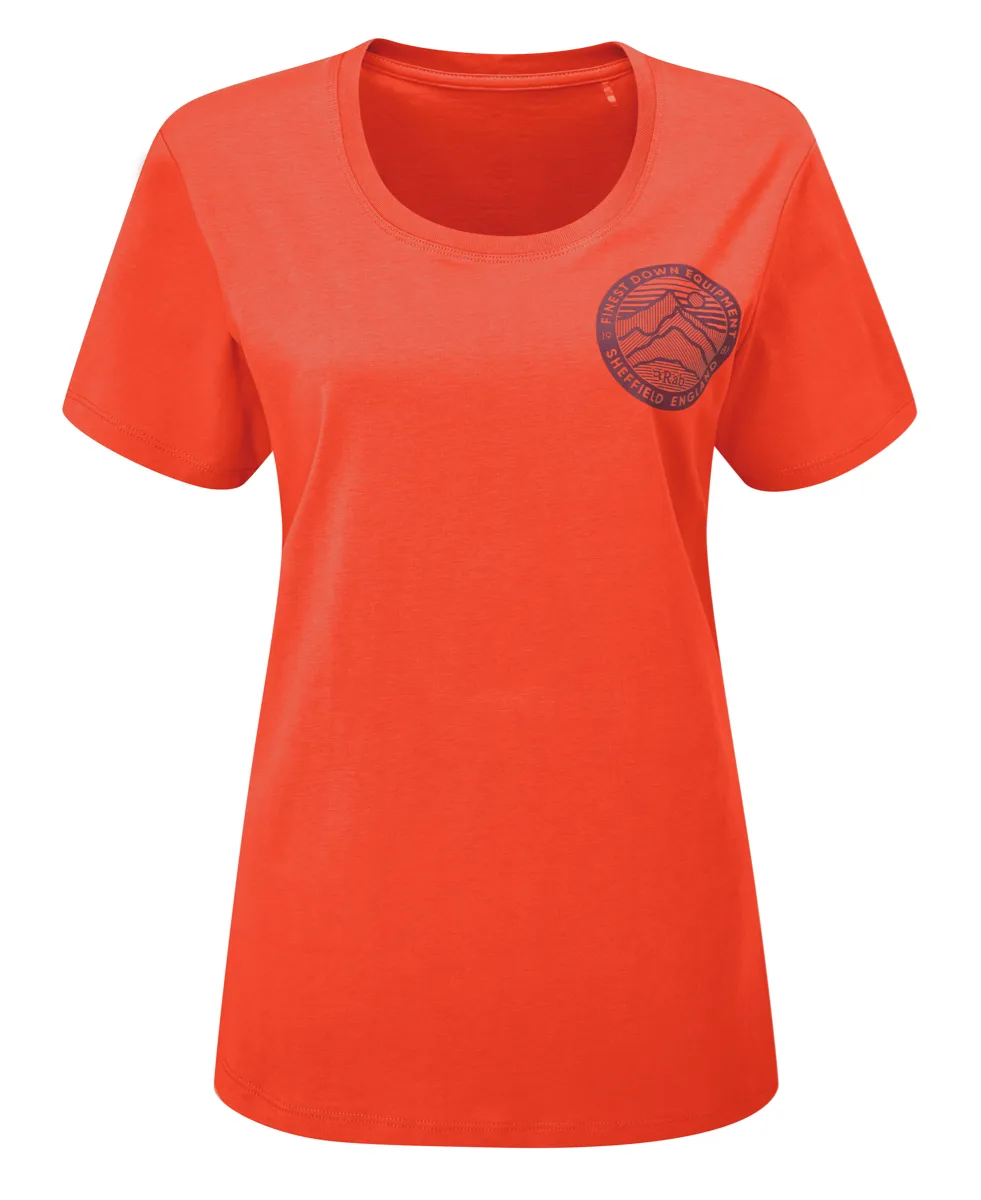 Rab Stance 3 Peaks Tee Wmns Red Grapefruit