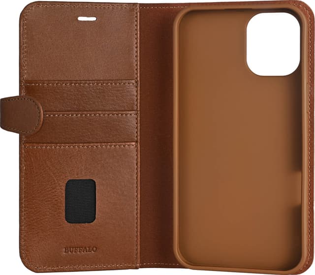 Buffalo iPhone 16 Plus 2in1 Leather MagSeries pungetui (brun)