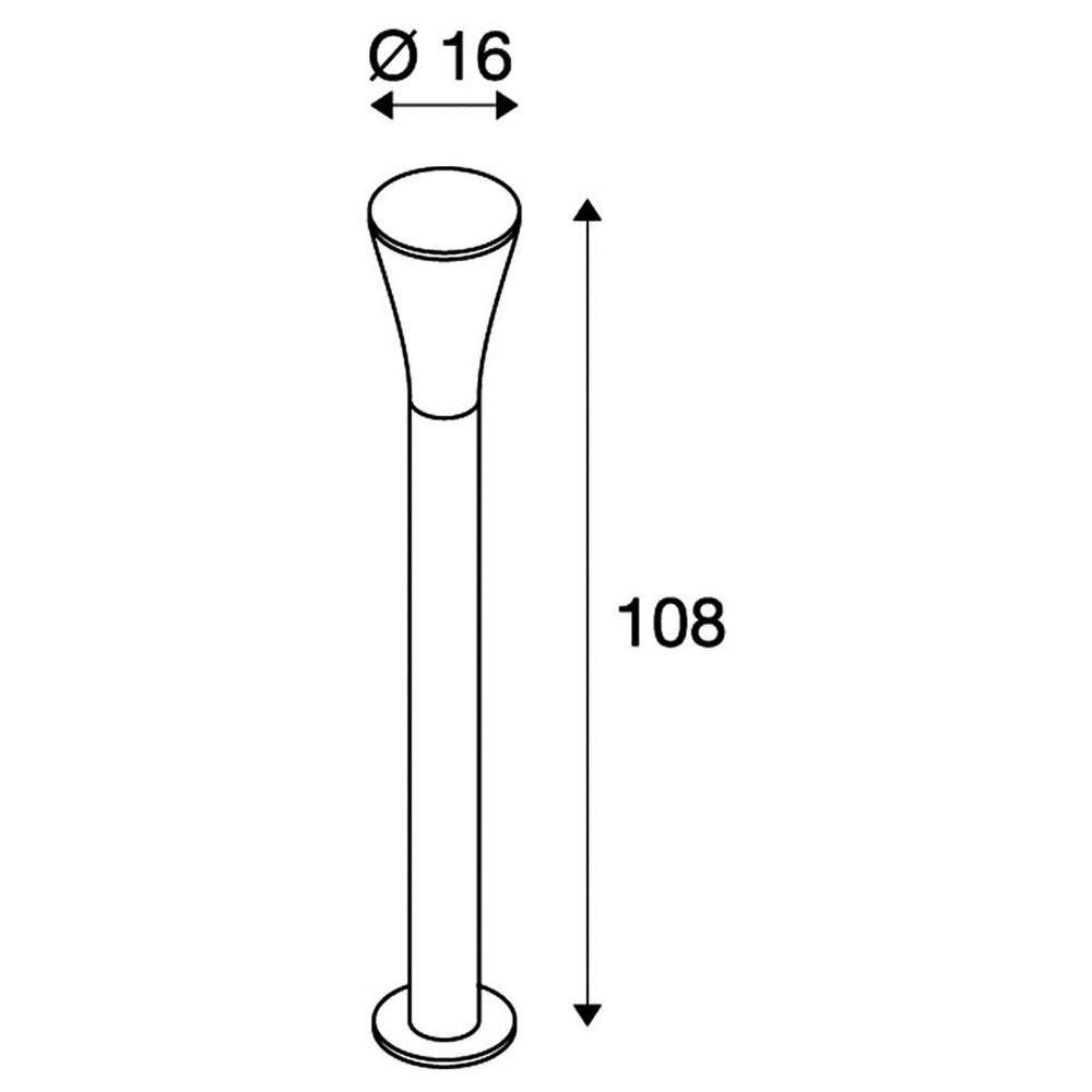 Alpa Cone tuinpadverlichting, aluminium, antraciet, IP55, 1080 mm E27
