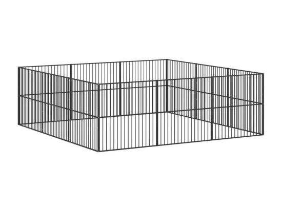 Parc pour chien 12 noire 300 x 300 x 100 cm 02_0043606