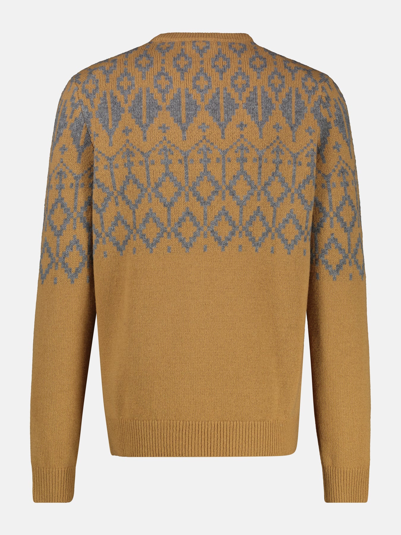Jacquard-Pullover aus gestrickter Schurwolle mit Kaschmiranteil