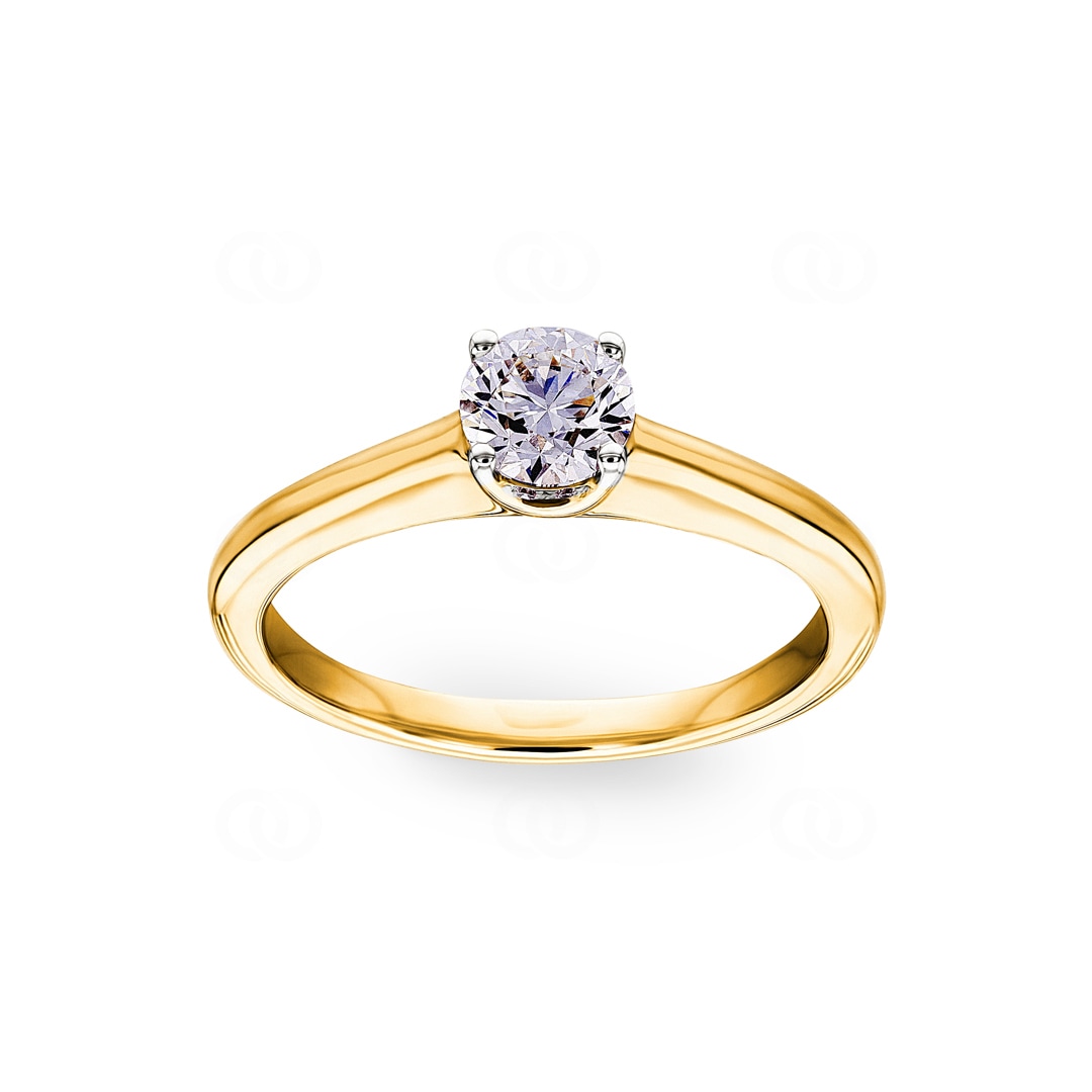 0.51ct Diamanten Solitärring 750/18 K Gelbgold