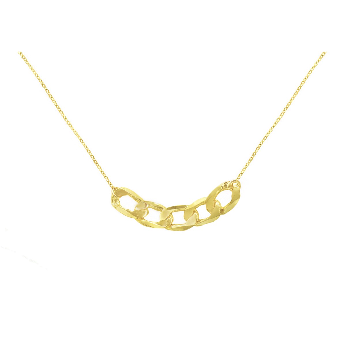 Collier Chaîne gourmette-Doré à l'or fin