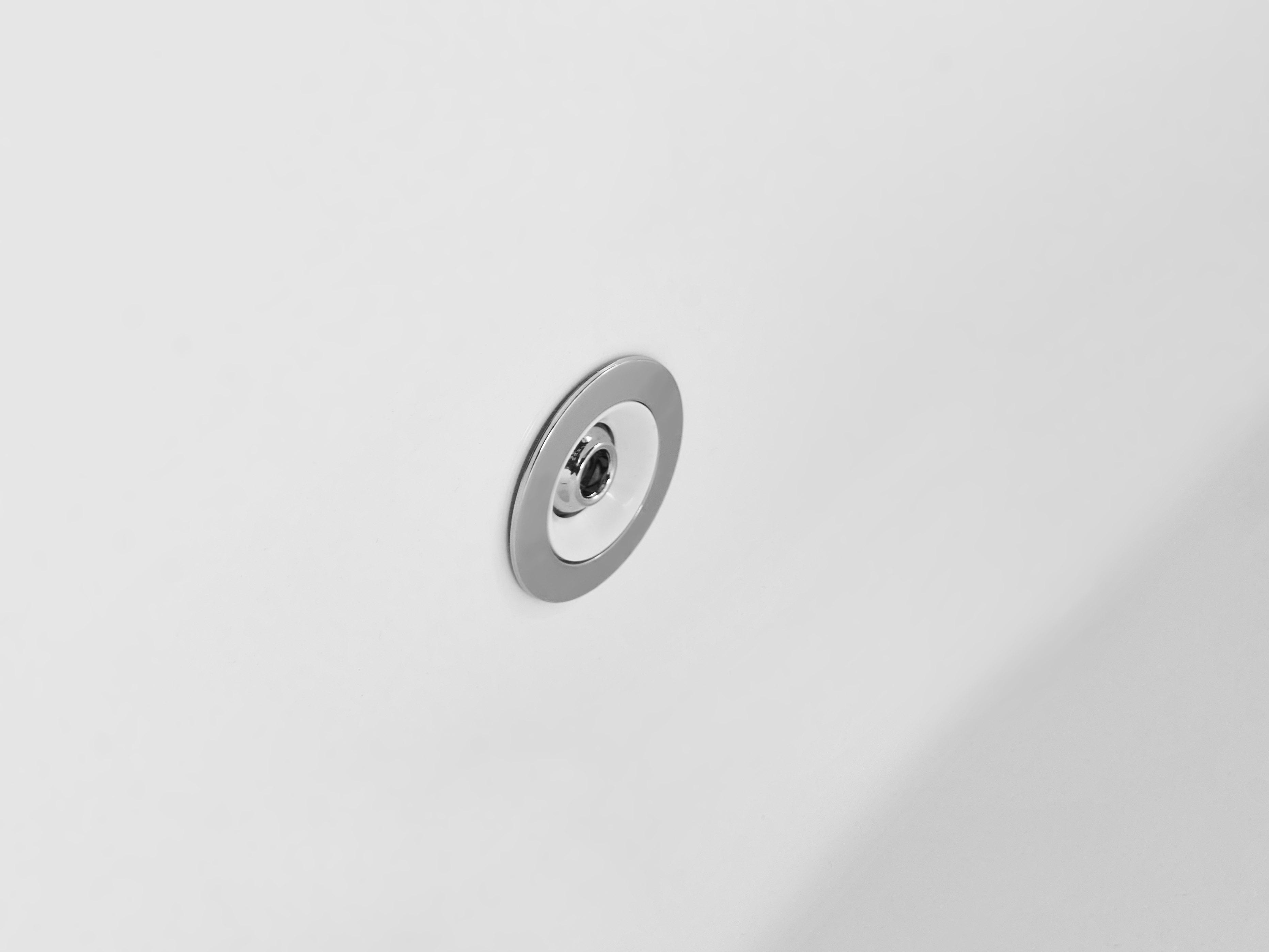 Hoek bubbelbad met LED CAURA rechtszijdig 175 x 80 cm Wit