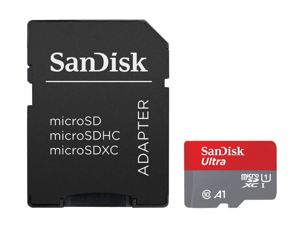 SanDisk Ultra - Flashhukommelseskort (microSDXC til SD adapter inkluderet) - 128 GB - A1 / UHS Class 1 / Class10 - microSDXC UHS-I